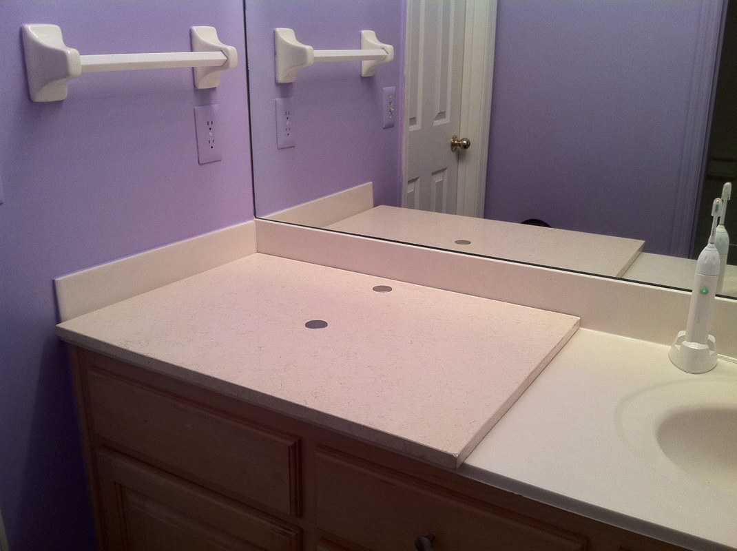 sink table with sliding cover for bathroom