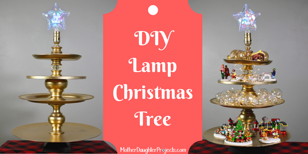 DIY Lamp Christmas Tree. MotherDaughterProjects.com