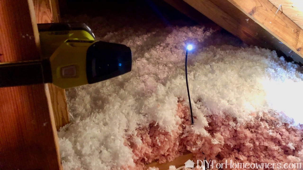 This Ryobi battery powered LED light fits perfectly on a 2 x 4. 