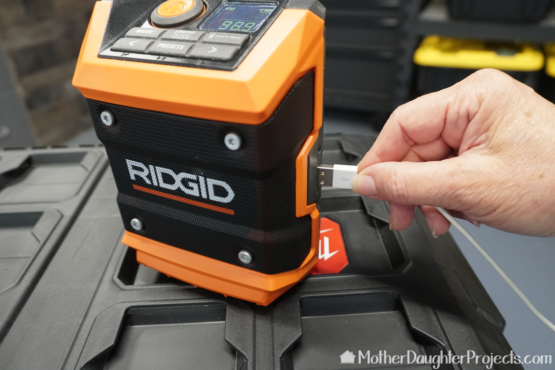 A reliable battery powered radio is a must for storm system. Ridgid makes one that is perfect. 