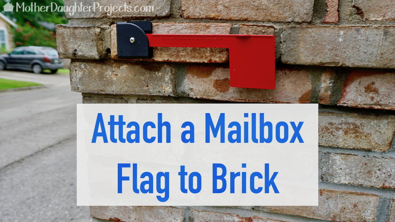 how to install a brick mailbox flag