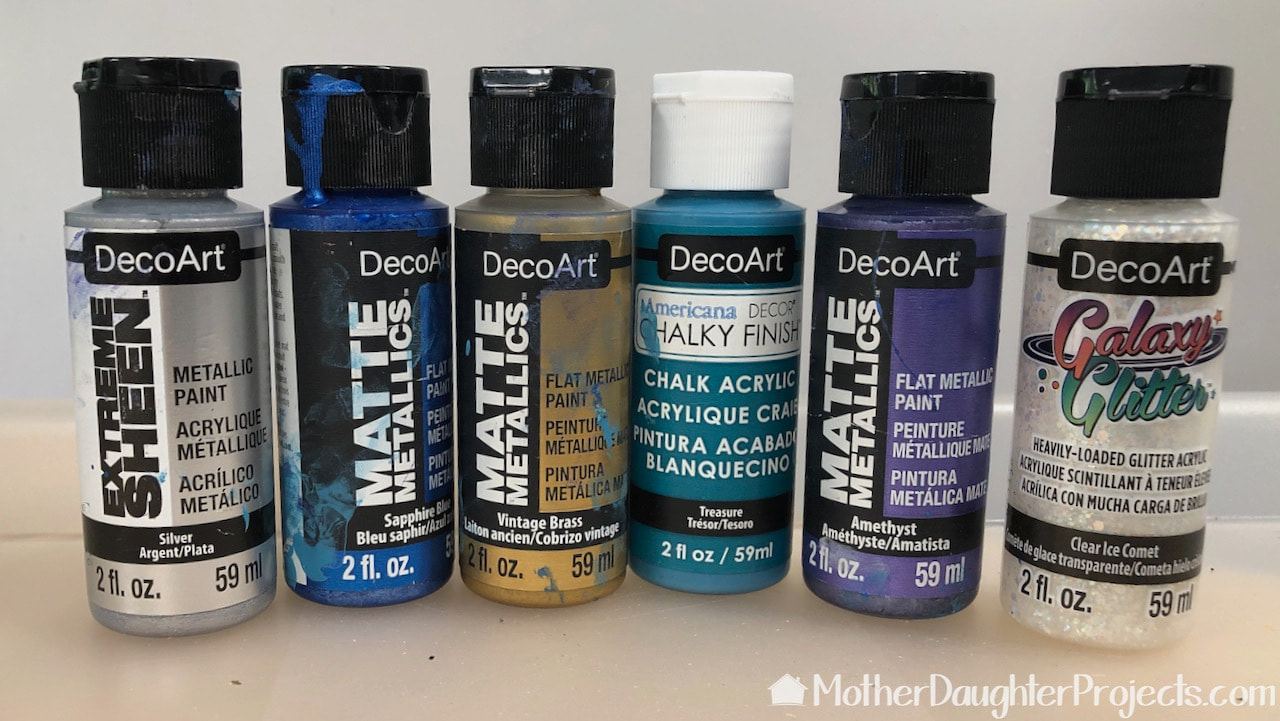 These are the DecoArt paints I used in the colorful section of my makers challenge central entry.