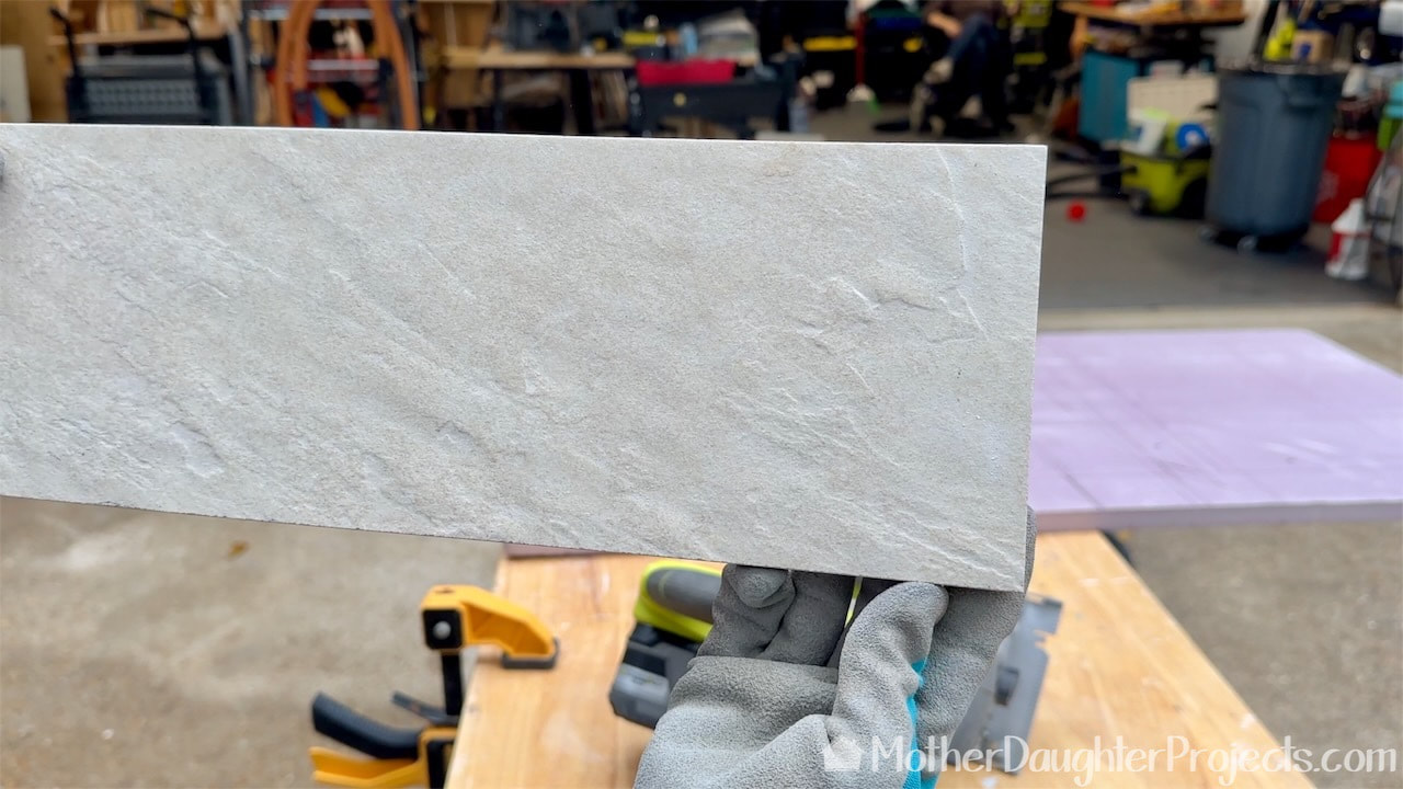 How to cut large format tile without a wet saw. 