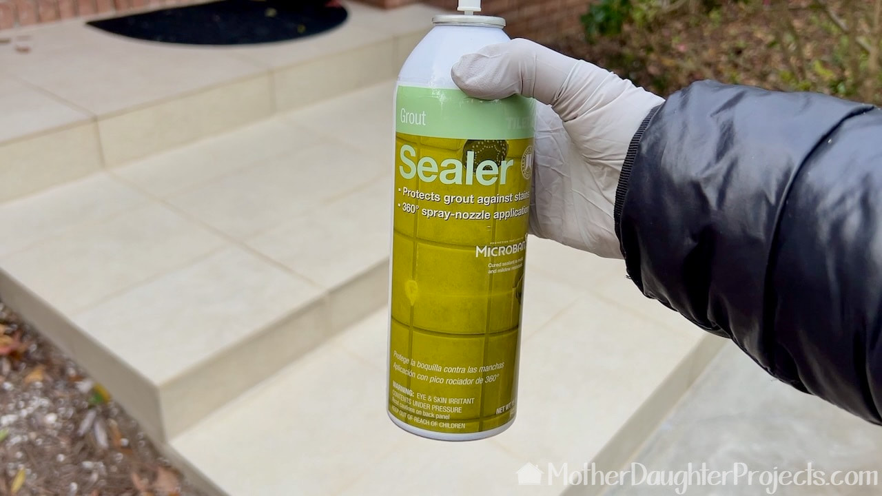 Apply sealer to the grout to help protect against stains.