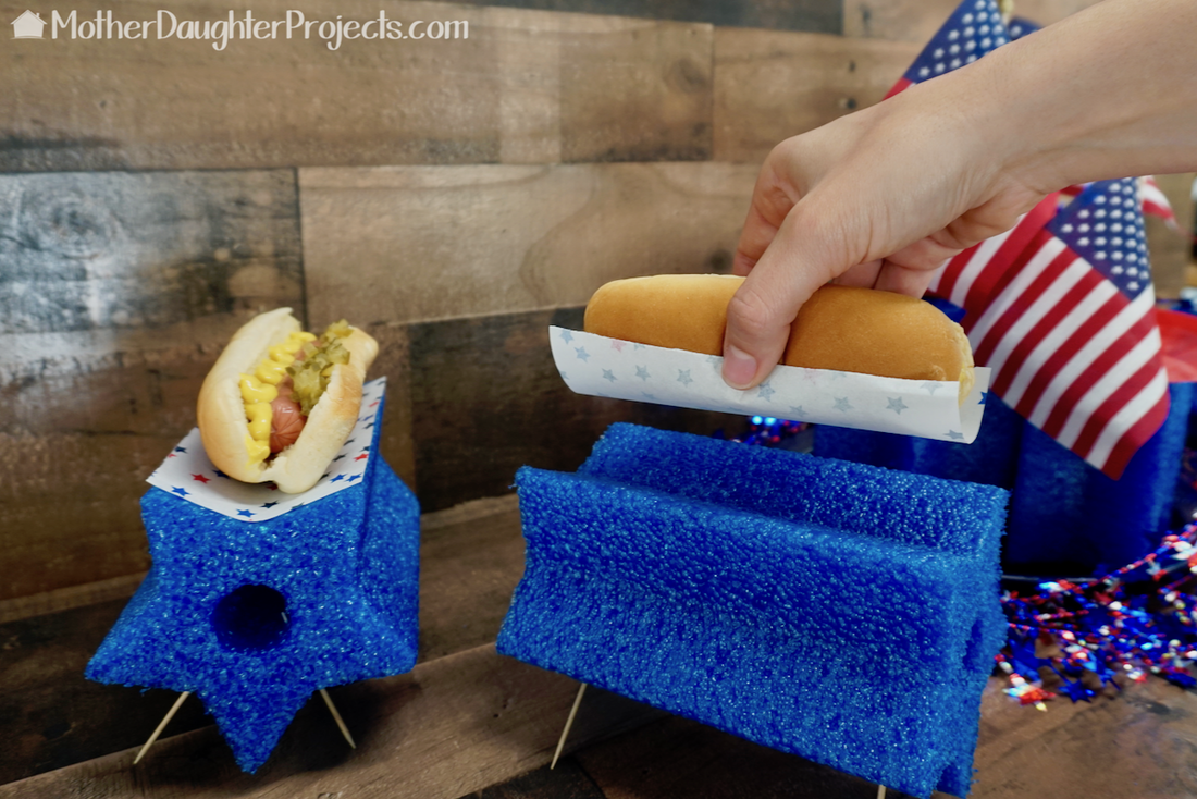 This is a fun way to serve hotdogs!