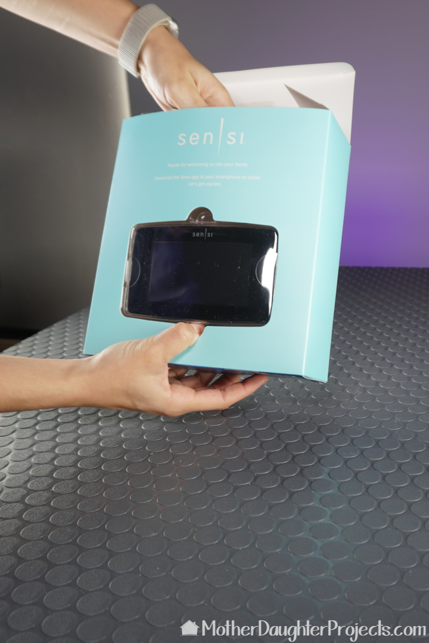 Unboxing the Sensi wi-fi smart thermostat. 