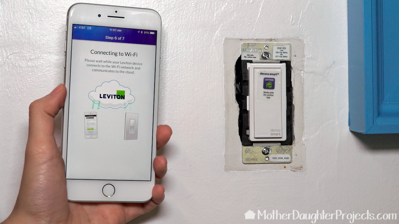 Pair the Leviton Decora Smart Wi-Fi 15A LED/ Switch with the app. 
