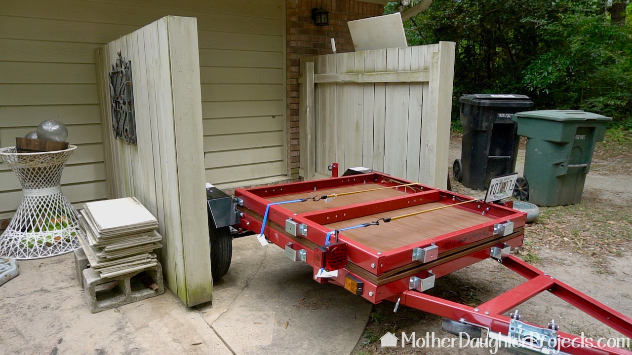 How to fold and Stand the Harbor Freight Utility Trailer for