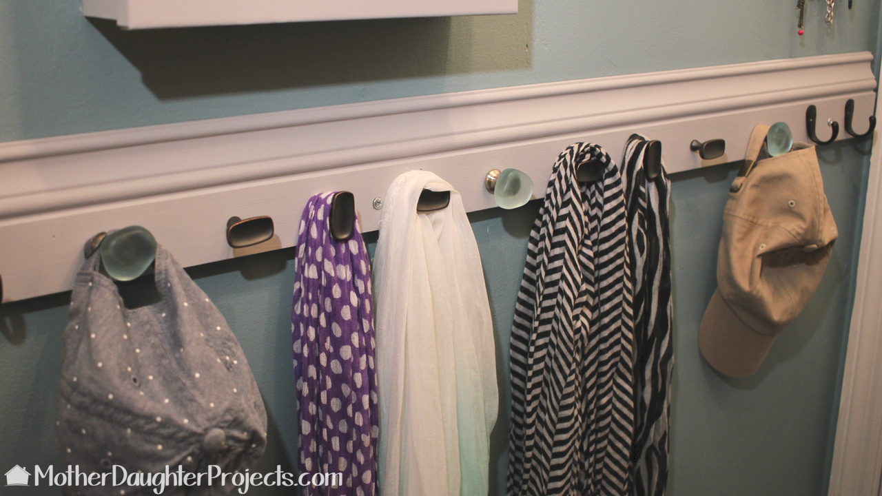 Learn how to DIY storage for scarves, hats, jewelry, belts and more. Great for a small or walk-in closet.