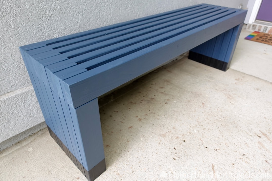 2x4 slatted bench